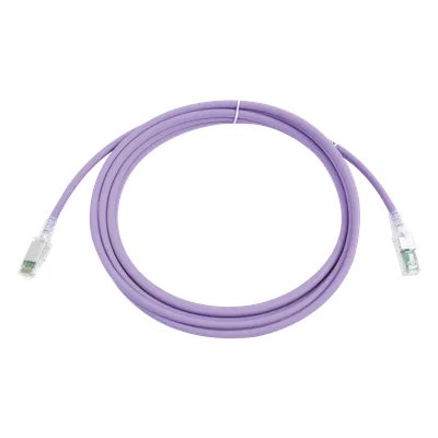 Patch Cord Cat6A S/FTP / CM/LS0H / 3.05 m (10 ft) / Ultra Delgado / UL2043 / Violeta