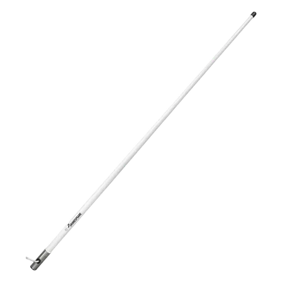 Antena Marina VHF / Base 1.2 m (3.9 ft) / 3 dB / 50 W / Cable RG-58 4.5 m (15 ft) / Banda Ancha 5 MHz / Soporte Latón Cromado