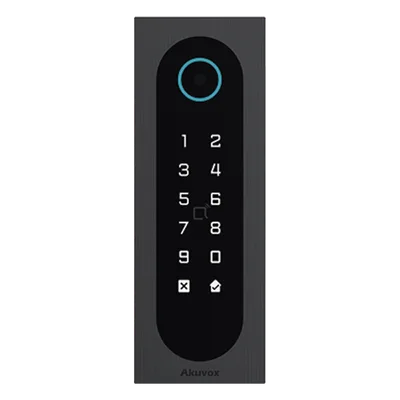 Control de Acceso Slim / 20,000 Tarjetas / 100,000 Eventos / IP65 & IK09 / Multi-Credencial QR-Bluetooth-PIN-RFID / Wiegand-RS485-Relay / Aluminio y Vidrio Templado