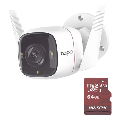 Cámara IP Wi-Fi / 4K 3840x2160 / Wi-Fi 5 Doble Banda / IR 30 m (98.4 ft) / Detección de Movimiento / Compatible con Alexa y Google Home
