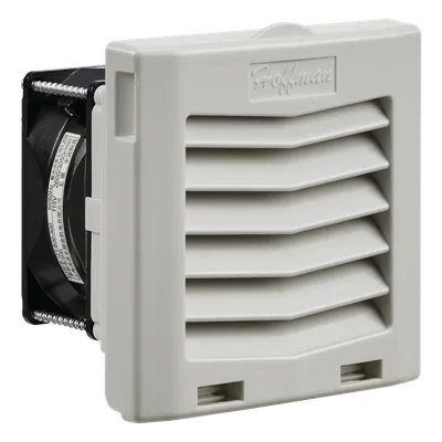 Ventilador con Filtro de Montaje Lateral / 21 CFM (36 m³/h) / 115 Vca / Click-Fit / Rejilla con Bisagra / 4"