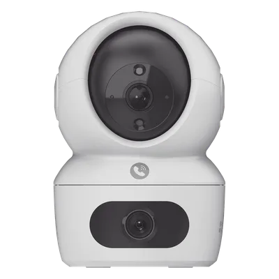 Cámara PT IP / Doble Lente 4 MP + 4 MP / Wi-Fi 6 / Audio Bidireccional / Visión Nocturna a Color 10 m (32.8 ft) / Detección Humana por IA / Uso en Interior