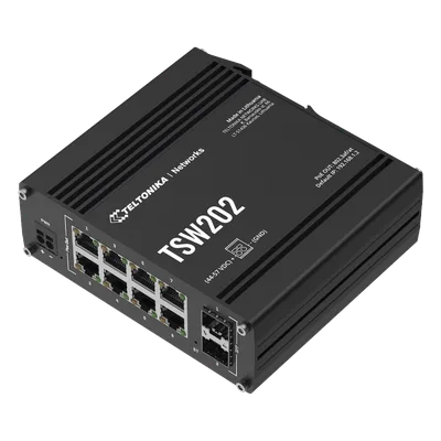 Switch Industrial Administrable L2 / 8 Puertos PoE+ 240W / 2 SFP / Profinet / -40°C a 75°C / IP30