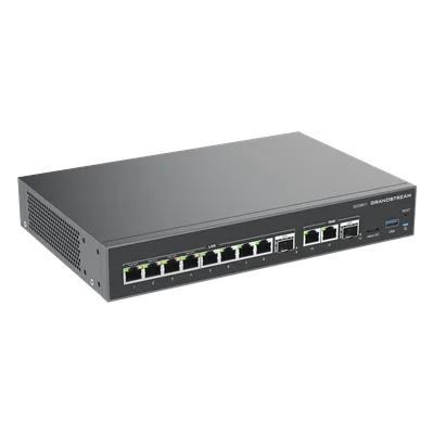 Firewall NG / Router VPN 3 Gbps / IP PBX 12 Usuarios / Switch 10 Puertos Gigabit / 4 Puertos PoE / 2 SFP 2.5G / Wi-Fi 6 Dual Band