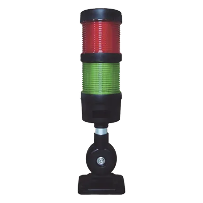 Torre LED Indicadora de Estado / 2 Niveles Rojo y Verde / Buzzer 85 dB / Voltaje Universal 110-240 VCA / Montaje 60 mm