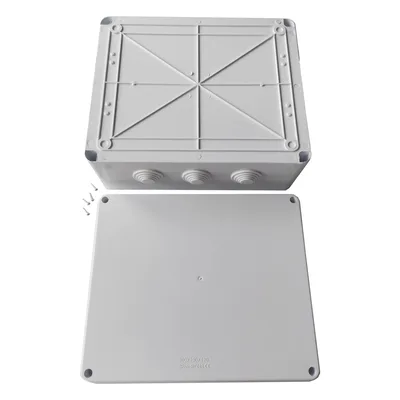 Caja de Derivación Exterior / 300 x 250 x 120 mm / IP65 / IK07 / 12 Entradas / ABS Industrial