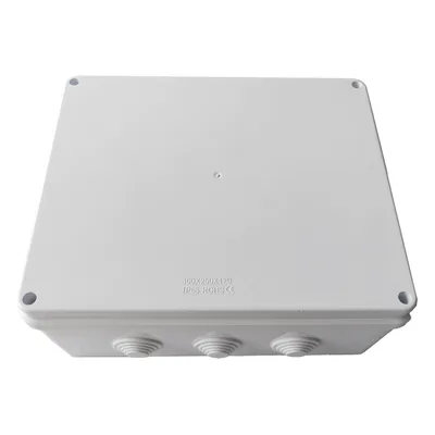 Caja de Derivación Exterior / 300 x 250 x 120 mm / IP65 / IK07 / 12 Entradas / ABS Industrial