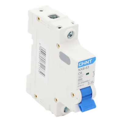 Interruptor Termomagnético DIN / 1 Polo / 6 A / 6 kA / 110-415 VCA / Rango -40 °C a 70 °C