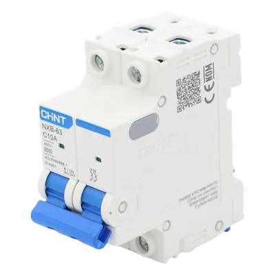 Interruptor Termomagnético / 2 Polos / 10 A / 6 kA / Riel DIN / 110-415 VCA