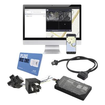 Kit de Rastreador 4G LTE Cat 1 / Bluetooth 4.0 / Batería 170 mAh / Incluye SIM, Plataforma 1 Mes, Relevador y Botón de Pánico