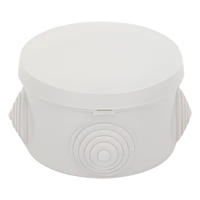 Caja de Derivación Circular / 4 Glándulas de Goma Ajustables / IP55 / -40 a 120°C / 70 mm Diámetro x 48 mm Alto