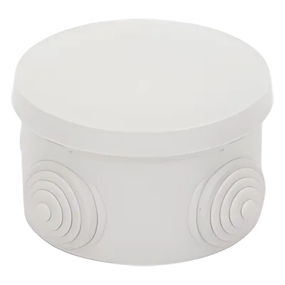 Caja de Derivación Circular / 4 Glándulas de Goma Ajustables / IP55 / -40 a 120°C / 70 mm Diámetro x 48 mm Alto