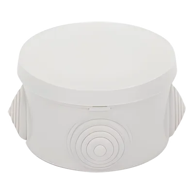 Caja de Derivación Circular / 4 Glándulas de Goma Ajustables / IP55 / -40 a 120°C / 70 mm Diámetro x 48 mm Alto