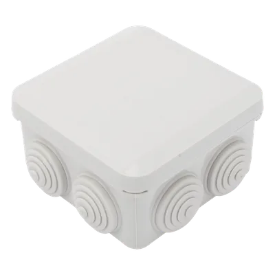 Caja de Derivación Estanca / 7 Glándulas de Goma / IP55 / 89 x 89 x 50 mm / -40 a 120°C / Protección EMI