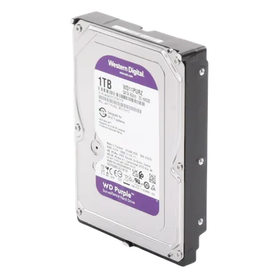 Disco Duro para Videovigilancia / 1 TB / SATA III 6 Gb/s / 5400 RPM / 64 MB Caché / 3.5 Pulgadas / 64 Cámaras / 8 Bahías / 0°C a 65°C (32°F a 149°F)