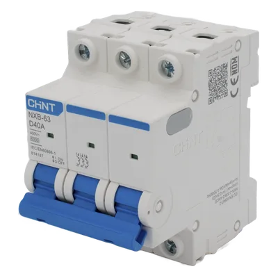 Interruptor Termomagnético / 3 Polos / 40 A / 6 kA / 110-415 Vca / Riel DIN / -35°C a 70°C