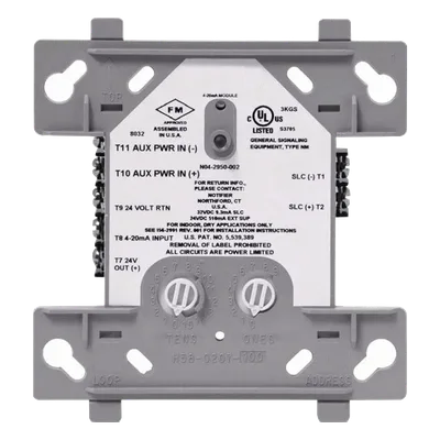 Módulo de Entrada Analógica Direccionable / Conversión 4-20 mA / Tecnología FlashScan / 2 o 3 Hilos / Compatible con Panel NFS2-3030