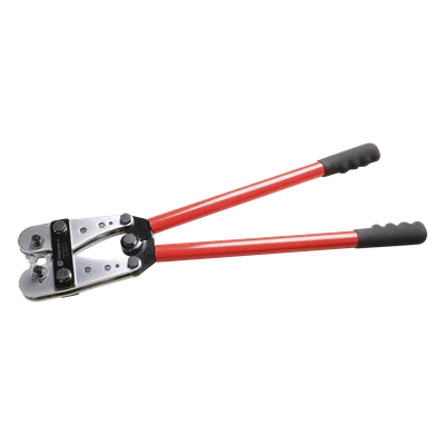Pinza para Ponchar o Crimpar Terminales / 8 AWG a 4/0 AWG / 2 Troqueles Giratorios 8 Posiciones / Bloqueo de Precisión