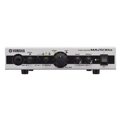Mezclador Amplificador / 2 Canales / 30 W por Canal / 1 Zona / Baja y Alta Impedancia / 2 Entradas de Micrófono / Entrada Auxiliar