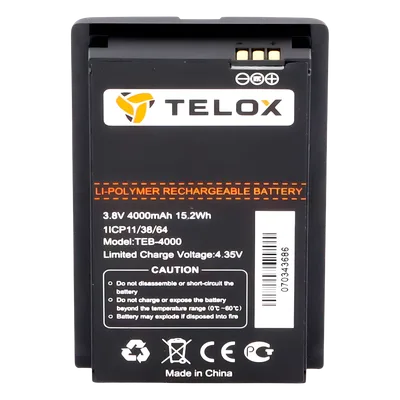 Batería Li-Ion / 4000 mAh / 3.8 VCC / 13.68 Wh / Compatible Radio TE320
