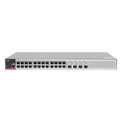 Switch PoE+ / 24 Puertos Gigabit / 4 Uplink SFP 2.5G / 370W PoE / 68 Gbps / 10 kV Surge / 1.72 in