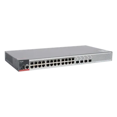 Switch PoE+ / 24 Puertos Gigabit / 4 Uplink SFP 2.5G / 370W PoE / 68 Gbps / 10 kV Surge / 1.72 in