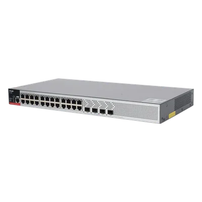 Switch PoE+ / 24 Puertos Gigabit / 4 Uplink SFP 2.5G / 370W PoE / 68 Gbps / 10 kV Surge / 1.72 in