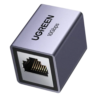 Acoplador Ethernet RJ45 / 10Gbps / Blindado STP / Cat8-Cat5 / 100m (328 ft) / Aleación de Aluminio