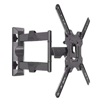 Soporte de Pared Articulado / Pantallas 32" a 55" / VESA 100x100 a 400x400 mm / Carga 27.2 kg (60 lbs) / Extensión 5 a 40 cm / Giro 180° / Inclinación +8° a -5°