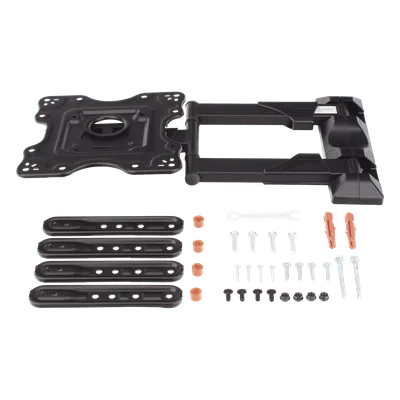 Soporte de Pared Articulado / Pantallas 32" a 55" / VESA 100x100 a 400x400 mm / Carga 27.2 kg (60 lbs) / Extensión 5 a 40 cm / Giro 180° / Inclinación +8° a -5°