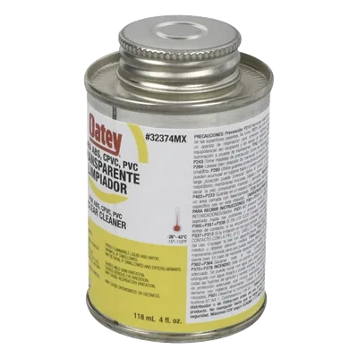 Limpiador de tubería / 946 ml (32 oz) / PVC, CPVC y ABS / Evaporación rápida / 4°C a 43°C