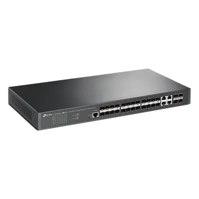 Switch de Fibra Óptica L2+ / 24 Puertos SFP 1GE / 4 Puertos Combinados SFP+/RJ45 / 128 Gbps / 95.23 Mpps / Gestión Centralizada / IPv6 / IGMP Multicast