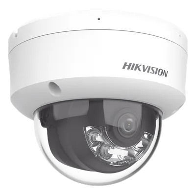 Cámara Domo IP / 2 Megapixel / Dual Light 30 m (98.4 ft) / Lente 2.8 mm / 103° FOV / IK08 / IP67 / PoE