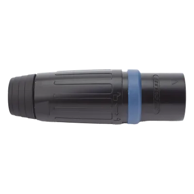 Conector Speakon Macho / 4 Polos / 30 A / IP54 / Carcasa Metálica Negra / AWG10