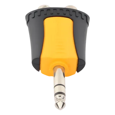 Adaptador de Audio Estéreo / Plug 1/4" (6.3 mm) a 2 x RCA Hembra / Carcasa Plástica / Precableado