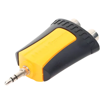 Adaptador de Audio / 3.5 mm Estéreo a 2 RCA Hembra / Carcasa de Plástico / Precableado