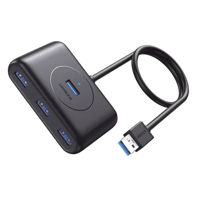 HUB USB-A 3.0 / 4 Puertos USB-A 3.0 5Gbps / Entrada USB-C PD 5V2A / Cable 1 m (3.3 ft) / Indicador LED / Diseño Compacto