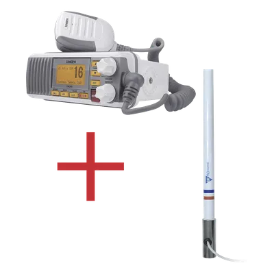 Kit de radio marina VHF / 156-163 MHz / Antena 2.4 m (7.9 ft) / 25 W / IPX4 / GPS integrado
