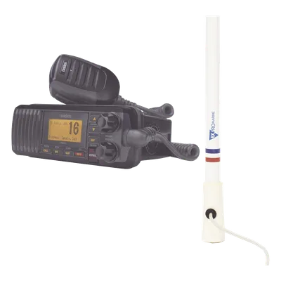Kit de radio VHF marina / 25W / DSC Clase D / Antena fibra de vidrio 2.4 m (7.9 ft) / IPX4