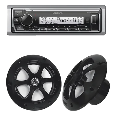 Estéreo Marino con Bluetooth / Pantalla 255 Segmentos / Ecualizador 13 Bandas / Bocinas 6.5' Resistentes al Agua / 3 Salidas Preamplificadas 4.0V