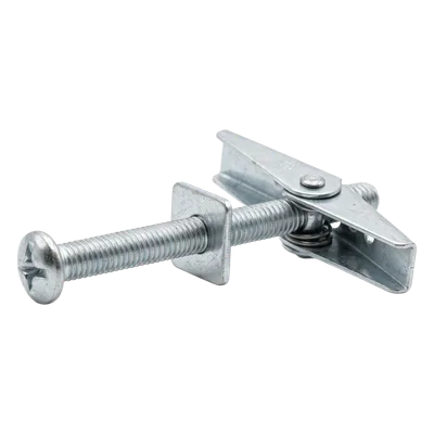 Taquete Mariposa / 1/4" x 3" (6.4 mm x 76 mm) / Acero Pregalvanizado / Alas Expandibles / Tornillo #12
