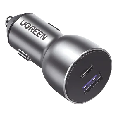 Cargador de Auto / 42.5W / USB-A + USB-C / PD3.0 + QC3.0 / 12-24 VCD / Aluminio