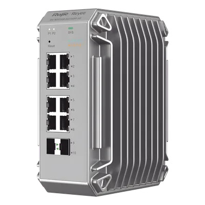 Switch Industrial PoE / 8 Puertos Gigabit 802.3af/at / 2 SFP 1Gb / -40°C a 75°C / IP40 / 125 W