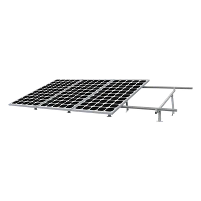 Kit de Montaje para Panel Solar / Riel 5 de 5.4 m (17.7 ft) / 4 Módulos de 35 mm / Velocidad de Viento 190 km/h / Inclinación 20-45° / Ground Clip Integrado