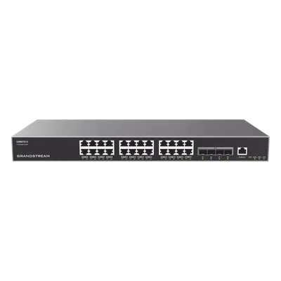 Switch Capa 3 Administrable / 24 Puertos Gigabit / 4 SFP+ 10G / 128 Gbps Capacidad Conmutación / 95.2 Mpps / Rack 1U