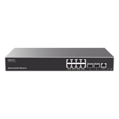 Switch Capa 3 PoE+ Administrable / 8 puertos Gigabit / 2 puertos SFP+ 10G / 120W / 394 pies