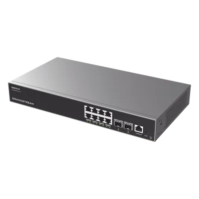Switch Capa 3 PoE+ Administrable / 8 puertos Gigabit / 2 puertos SFP+ 10G / 120W / 394 pies