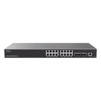 Switch Capa 3 PoE+ Administrable / 16 Puertos Gigabit + 4 SFP+ 10G / 240W PoE / 112 Gbps / Montaje en Rack