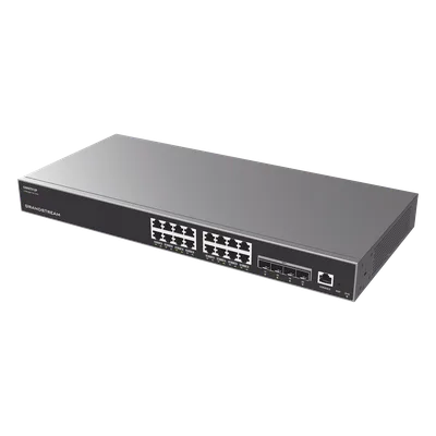 Switch Capa 3 PoE+ Administrable / 16 Puertos Gigabit + 4 SFP+ 10G / 240W PoE / 112 Gbps / Montaje en Rack