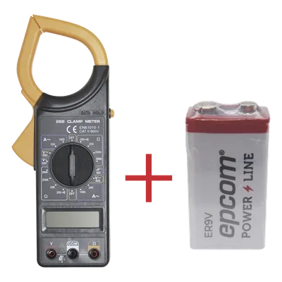 Multímetro Digital de Gancho / 600 V CA/CC / CAT II / 1000 A CA / Pinza 57 mm (2.09') / LCD 3-1/2 Dígitos